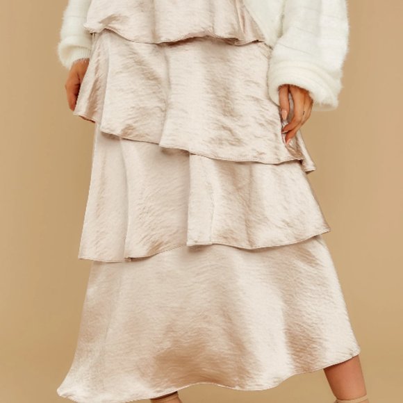 Champagne Maxi Skirt - Picture 4 of 4